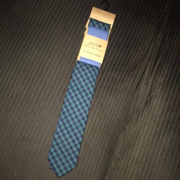 Joe’s Jeans collection tie and pocket square blue - Picture 2 of 5